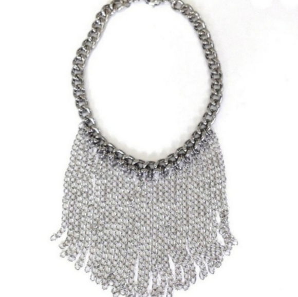 Jessica Elliot Rhodium Fringe Choker - Picture 2 of 3